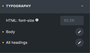 Theme style setting -  typography