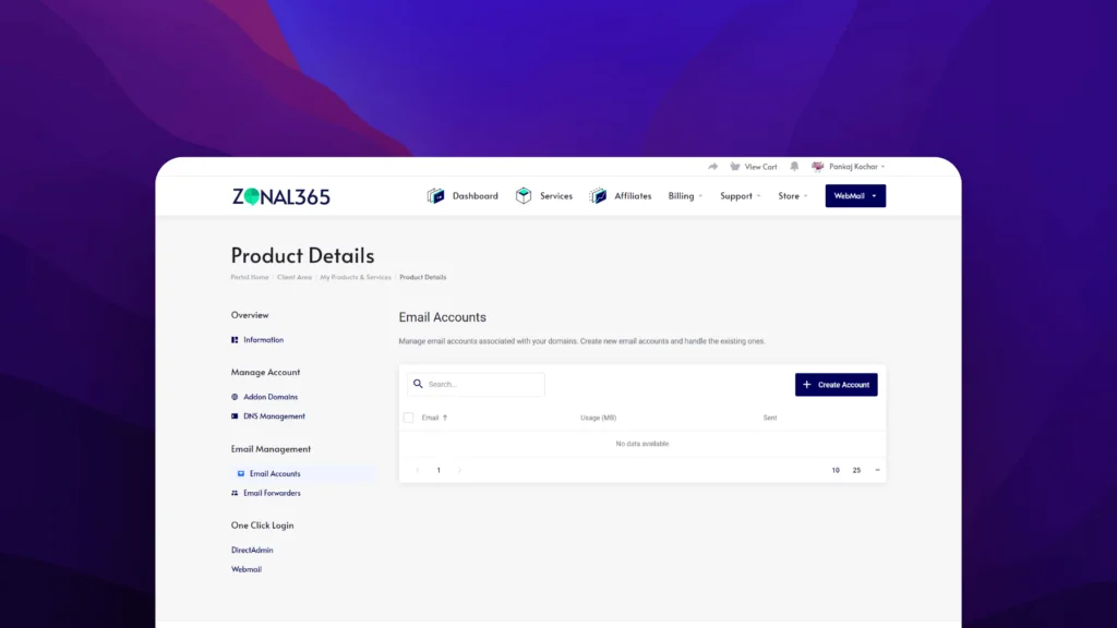 Zonal365 3rd party Email Hosting