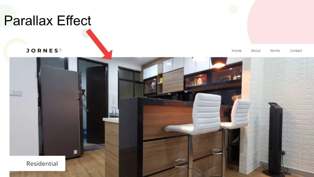 Create a section with parallax effect on images on scroll